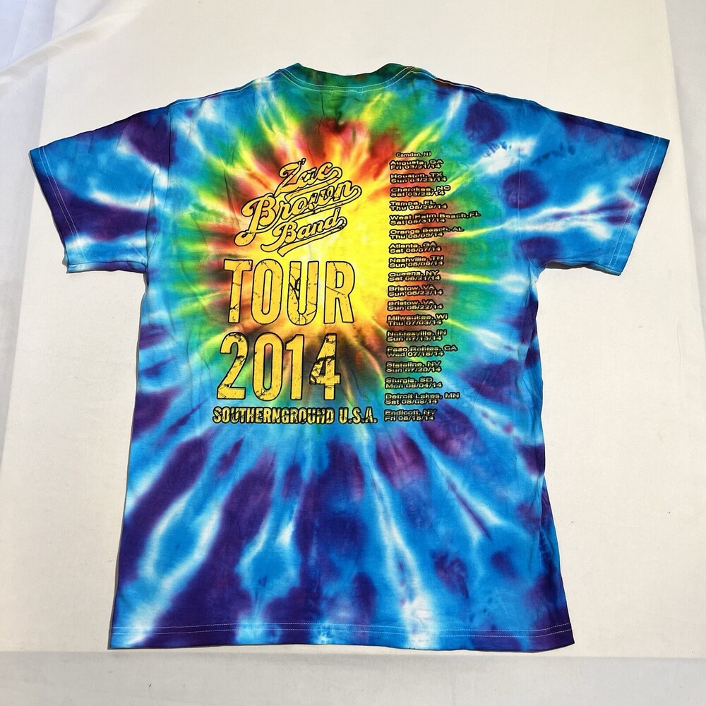 Zac Brown Band Shirt Southern ground USA y2k Tie Dye Medium Music Vintage